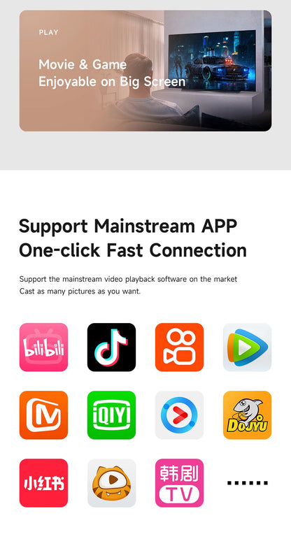 Hagibis Wireless HDMI Display Dongle Adapter – 4K@60Hz Wireless Extender for Laptop, PC, Smartphone, HDTV, Projector, IOS