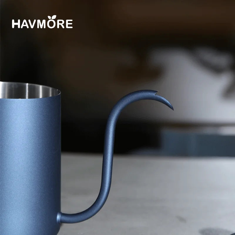 304 Stainless Steel 600ml Gooseneck Kettle — Long Spout Espresso Coffee Maker Teapot for Barista Tools