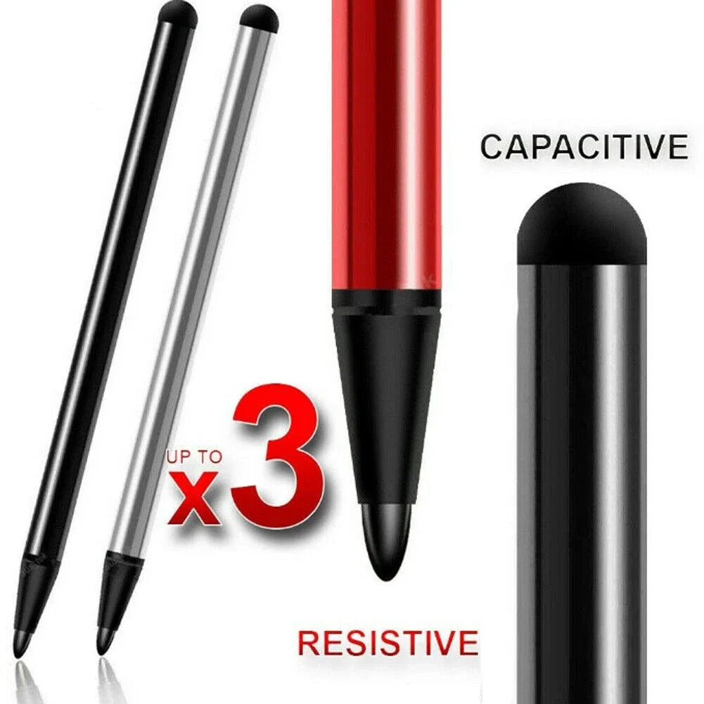 Universal Touchscreen Stylus Pens - Capacitive/Resistive Rubber Pen for Smartphones and Tablets | Compatible with iPhone, iPad, Samsung