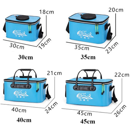 Folding EVA Live Fish Bucket – Thickened Portable Water Tank for Outdoor Fishing and Accessories