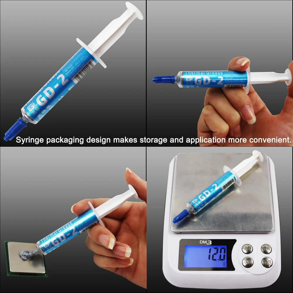GD900/GD-2 Thermal Conductive Grease – Silicone Heatsink Paste 7g/15g/30g for PC, CPU, GPU, LED & VGA Cooling