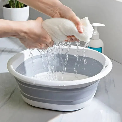 Portable Plastic Folding Wash Basin – Laundry Tub & Bath Basin for Adults and Babies, Kitchen & Bathroom Accessory