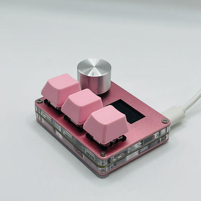 O3C SayoDevice OSU O3C Rapid Trigger Hall Switches – Magnetic Pink Keyboard Switches with Knob, Screen Copy & Paste Shortcut