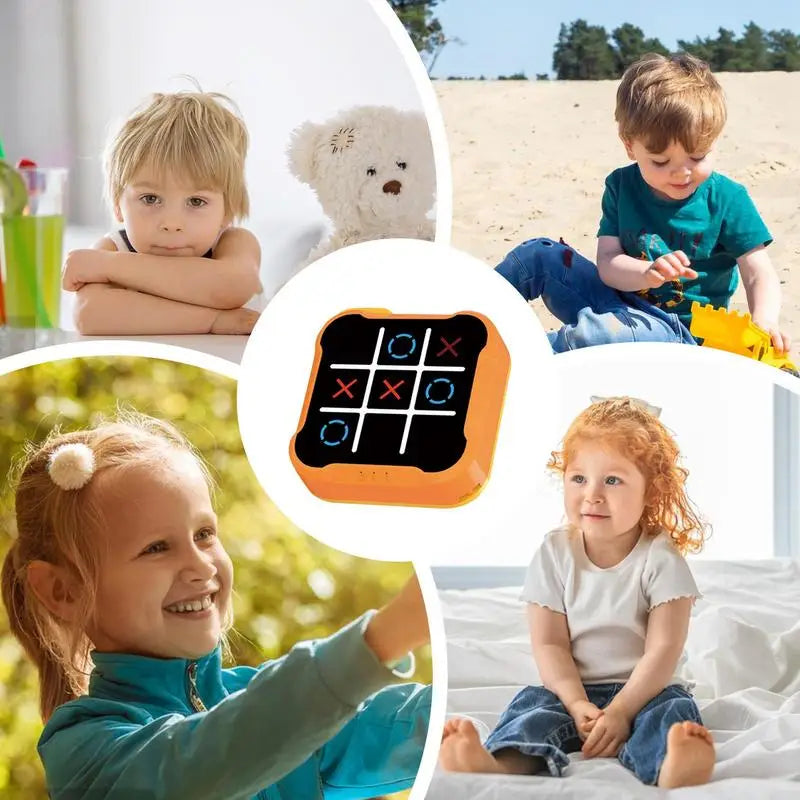 Multifunctional Electronic Tic-Tac-Toe Board – Portable Montessori Puzzle & Chess Game for Kids & Adults