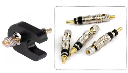 Bicycle Tubeless Presta Valve – Carbon Rim F/V Nipple with Detachable Brass Core & Cap for MTB Tires (40–80mm)