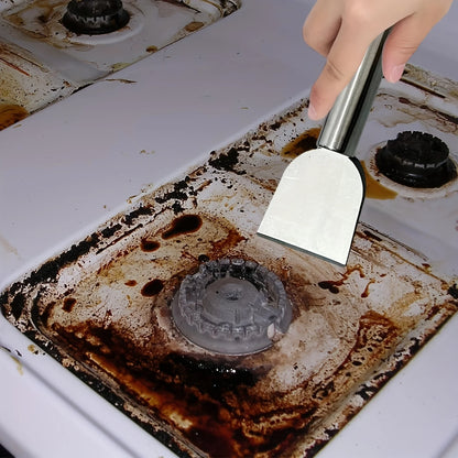 Versatile Stainless Steel Cleaning Scraper – Durable Metal Glue Remover & Snow Shovel for Kitchen, Bathroom, and Home Use