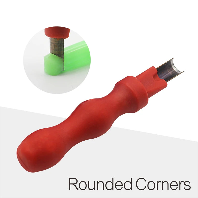 LED Neon Light Round Right Angle Arc Cutter - Split Hand Tool Knife for Soft Silicone Strip Carving