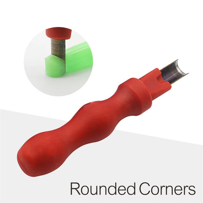 LED Neon Light Round Right Angle Arc Cutter - Split Hand Tool Knife for Soft Silicone Strip Carving