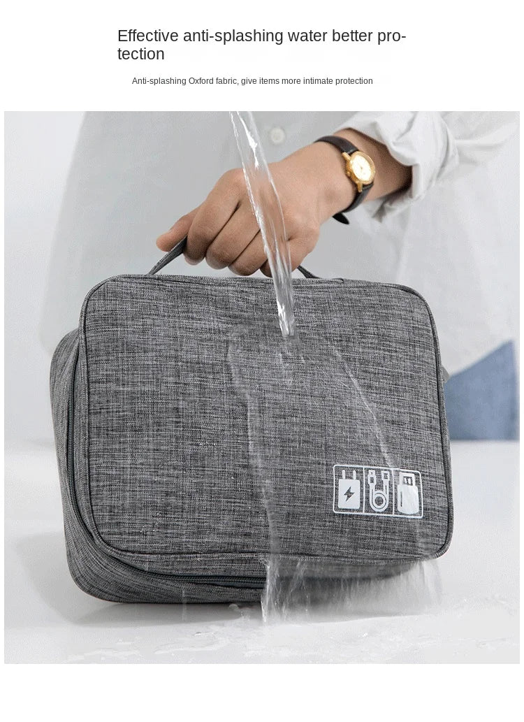 Waterproof Portable Cable Storage Bag – Digital Organizer for USB Cables, Chargers & Travel Accessories