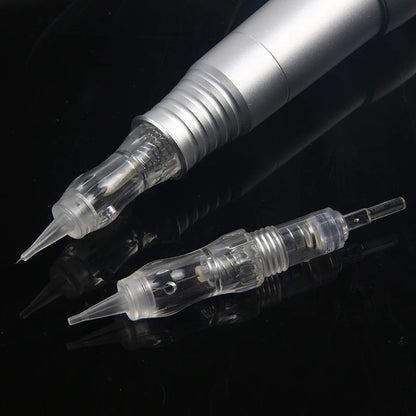 10PCS Microblading Tattoo Needle Cartridges – 0.15 to 0.4mm Screw Tips for Permanent Makeup & Eyebrow Rotary Machine