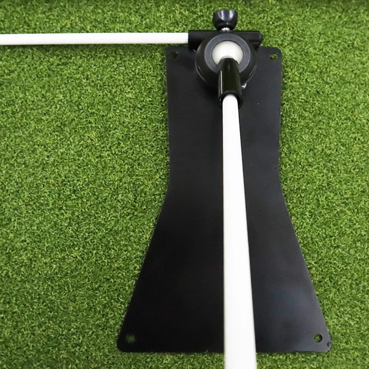 Golf Swing Trainer Practice Plate – Durable Metal Alignment Tool for Indoor & Outdoor Hitting Mat Training