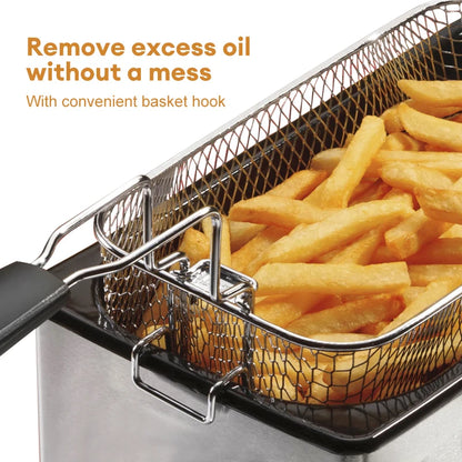 2000W Electric Deep Fryer – 4L Oil Frying Machine with Adjustable Thermostat for Chicken, Fries & Grill