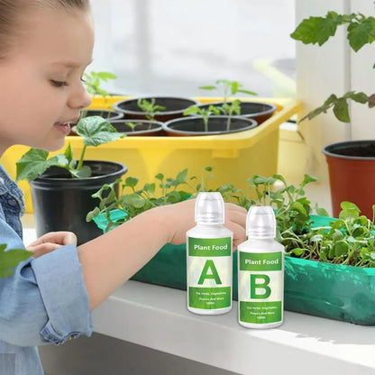 Hydroponic AB Nutrient Solution Set – Plant Fertilizer for Flowers & Vegetables