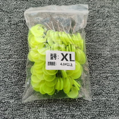 60pcs Rubber Space Bean Fishing Stoppers – 10-Group Oval Float Stopper Set for Carp & Fly Fishing