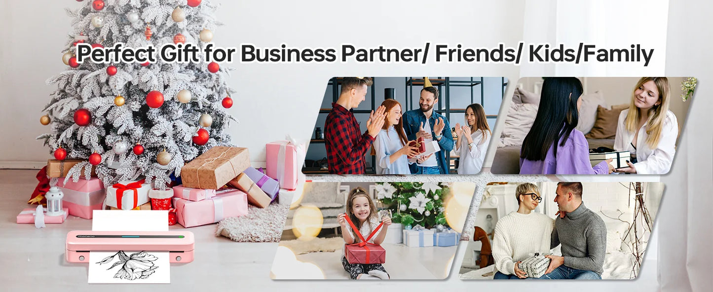 New A4 Portable Wireless Printer M832 – Inkless Thermal 300DPI Mobile Printer for Travel, Work & Home, Android & iOS Support