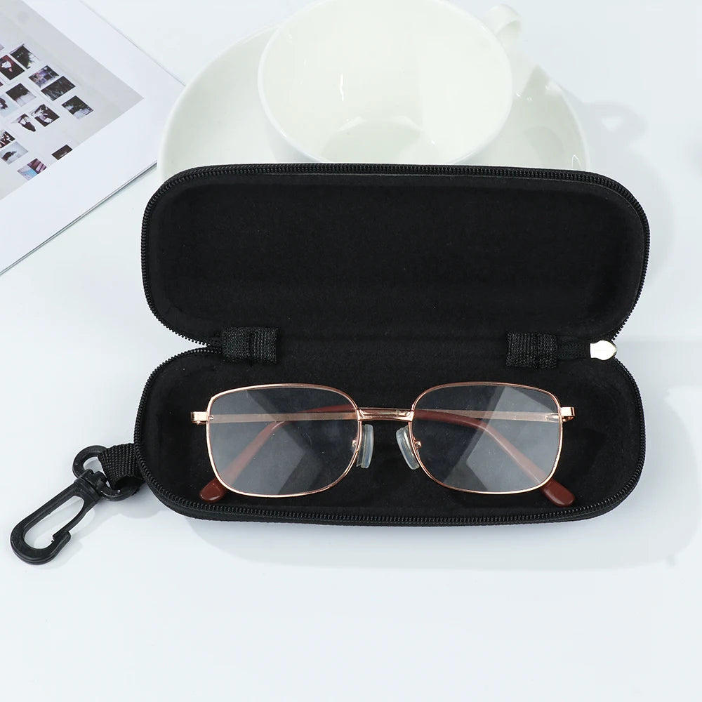 Portable EVA Sunglasses Hard Case with Lanyard: Protective Eyewear Box for Women and Men - Zipper Eyeglass Cover, Convenient Glasses Protector