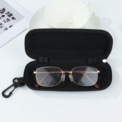 Portable EVA Sunglasses Hard Case with Lanyard: Protective Eyewear Box for Women and Men - Zipper Eyeglass Cover, Convenient Glasses Protector