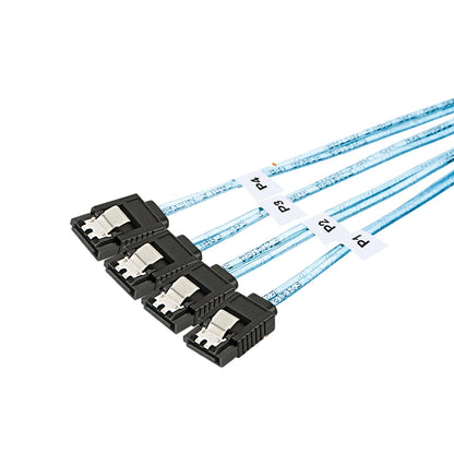 Mini SAS Cable SFF-8087 to SATA – Breakout Cable, SFF8087 to 4x SATA for SAS to SATA Connections