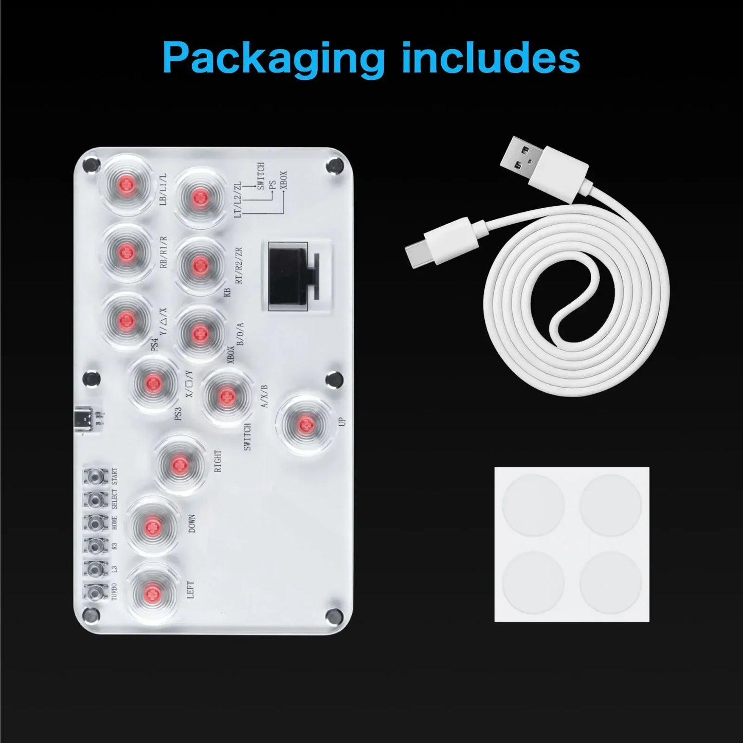 RGB Arcade Hitbox Fightstick Controller – For PS4/PS5, Xbox, Switch, Steam, Arcade Fighting Games