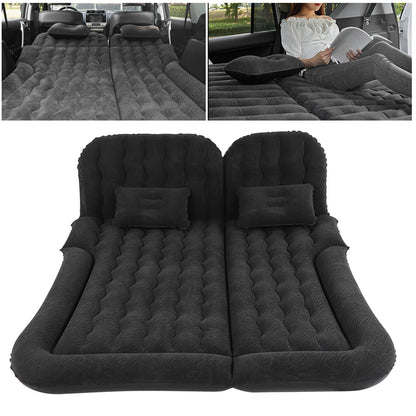 2-in-1 Car Inflatable Bed – PVC Flocking Travel Mattress & Soft Cushion for Car & SUV