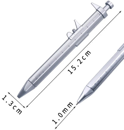 Multifunction Caliper Ballpoint Pen - 0.5mm Gel Ink Vernier Caliper Roller Pen for Creative Stationery
