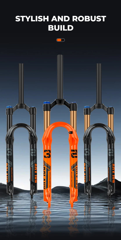 BOLANY Bike Air Fork – 27.5/29inch, 120mm Travel, Lightweight Magnesium Alloy Oil Air Suspension with Quick Release