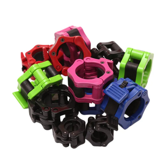 Quick Release Barbell Clamps | 25/50mm Spin-lock Collars for Weightlifting & Strength Training | Secure Weight Bar Clips