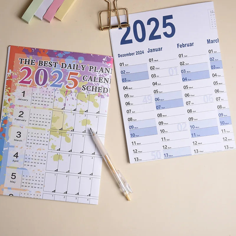 2024-2025 Kawaii Wall Calendar Planner – Large Schedule Organizer, To-Do List, Target Tracker, Office Supplies