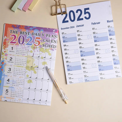 2024-2025 Kawaii Wall Calendar Planner – Large Schedule Organizer, To-Do List, Target Tracker, Office Supplies