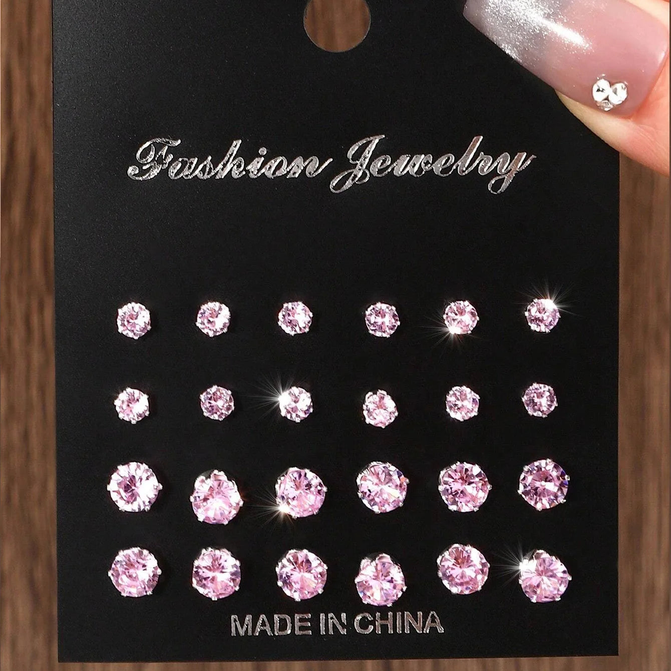 12 Pairs Luxury Zirconia Earrings – Elegant Shiny Stud Set for Parties, Gifts, and Couples