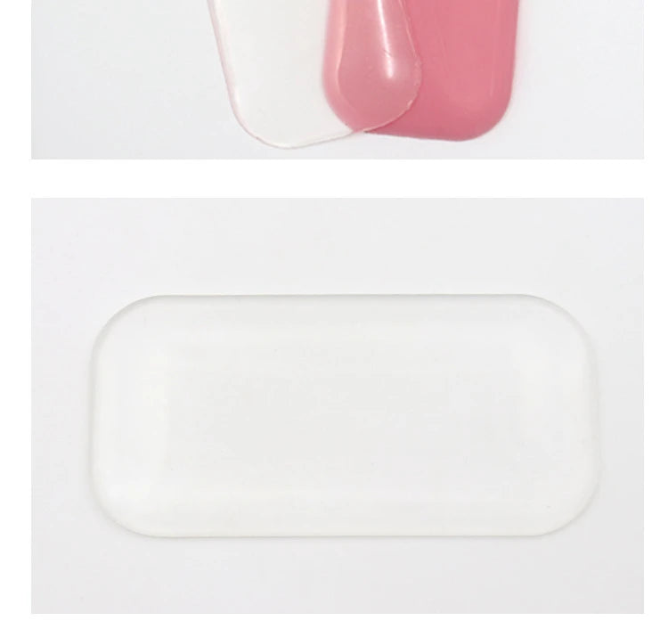Eyelash Extension Forehead Sticker Pad – Silicone Pink Transparent Lash Tray & Pallet Holder for Makeup