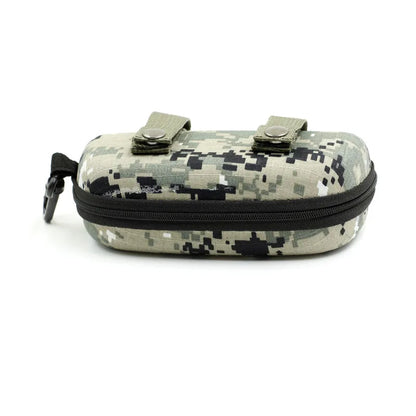 Portable Tactical Sunglasses Case - Military-Grade EVA Eyewear Pouch with MOLLE System for Outdoor and Hunting Goggles Storage