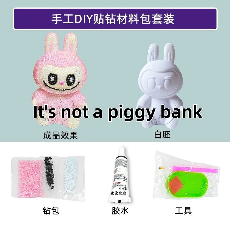 Hot Sale DIY Anime Piggy Bank – Cartoon Melody & Hello Kitty Diamond Stick Figurine Model Gift Statue Doll