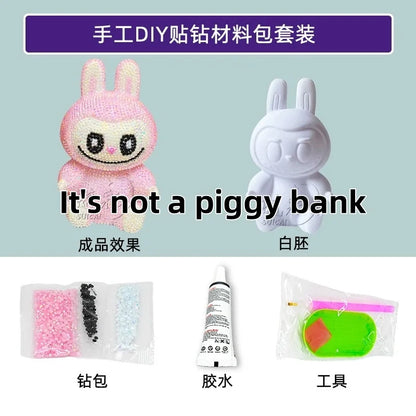 Hot Sale DIY Anime Piggy Bank – Cartoon Melody & Hello Kitty Diamond Stick Figurine Model Gift Statue Doll