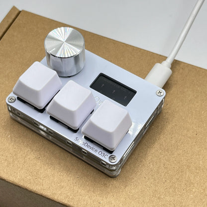 O3C SayoDevice OSU O3C Rapid Trigger Hall Switches – Magnetic Pink Keyboard Switches with Knob, Screen Copy & Paste Shortcut