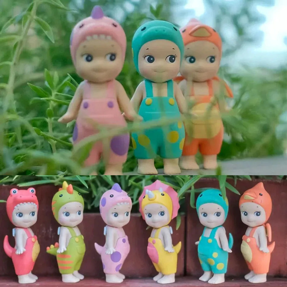 Sonny Angel Dinosaur Series – Cute Hippers Harvest Hippie Doll, Trendy Car Phone Ornament & Children's Toy Gift