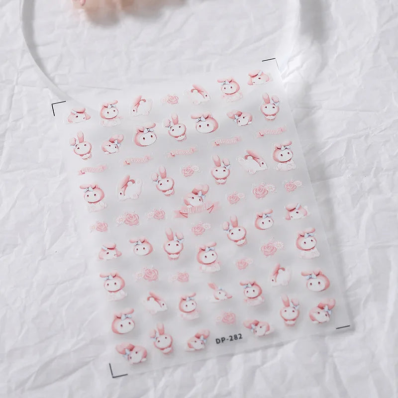 Cute Snoopy 5D Nail Stickers – Cartoon Anime Nail Art Decoration