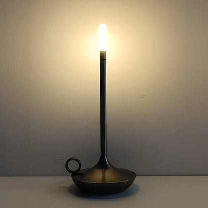 Rechargeable LED Candlelight Table Lamp - Touch Control Night Light for Restaurant, Bar & Desktop Decor