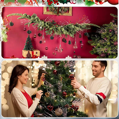 5PCS Glitter Artificial Berry Bouquet | Christmas Tree Ornament & Home Decor for New Year 2026, Navidad DIY Wreath Accessories