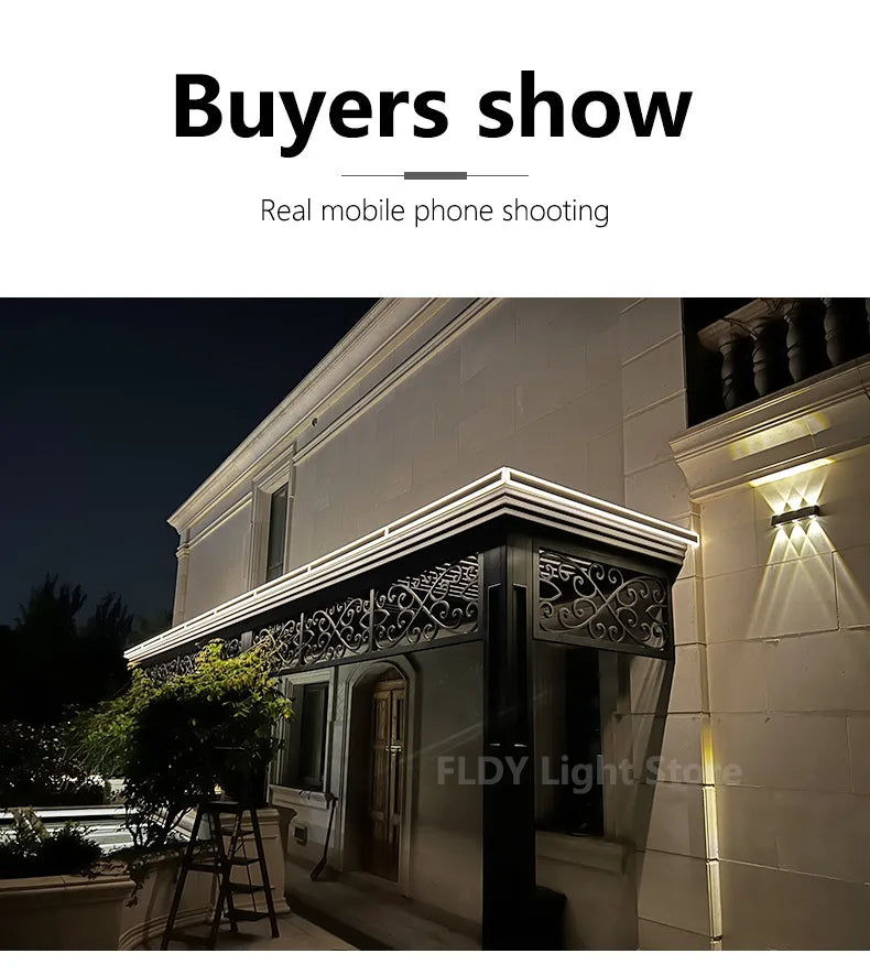 Outdoor Wall Lamp – IP65 Waterproof LED Long Corridor & Staircase Light, Balcony, Villa & Garden Entrance Lighting