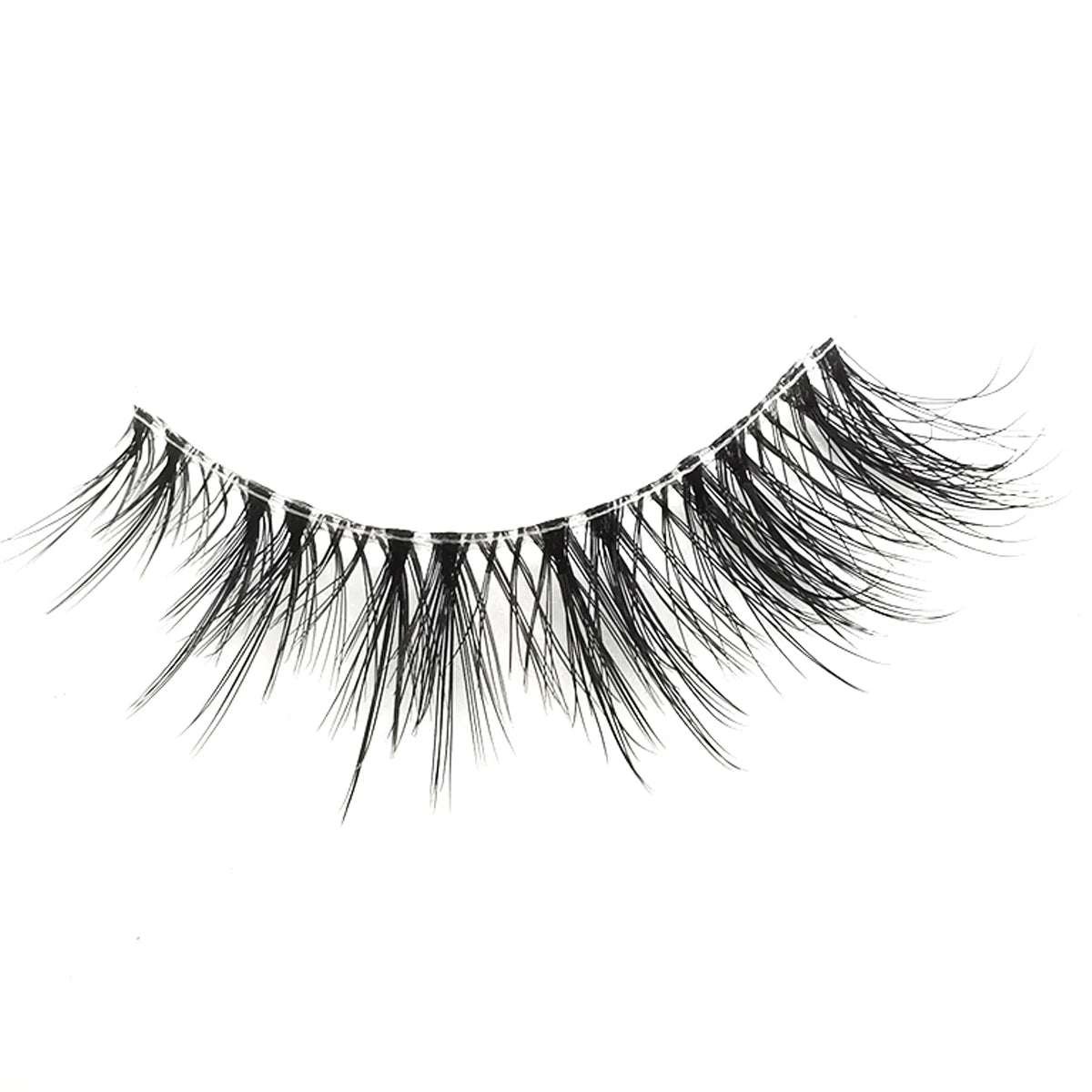 HBZGTLAD 7 Pairs Cat Eye Faux Mink Lashes – Clear Band, Wispy & Natural Full Strip Eyelashes