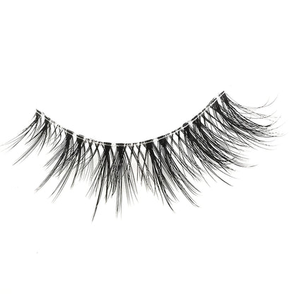 HBZGTLAD 7 Pairs Cat Eye Faux Mink Lashes – Clear Band, Wispy & Natural Full Strip Eyelashes