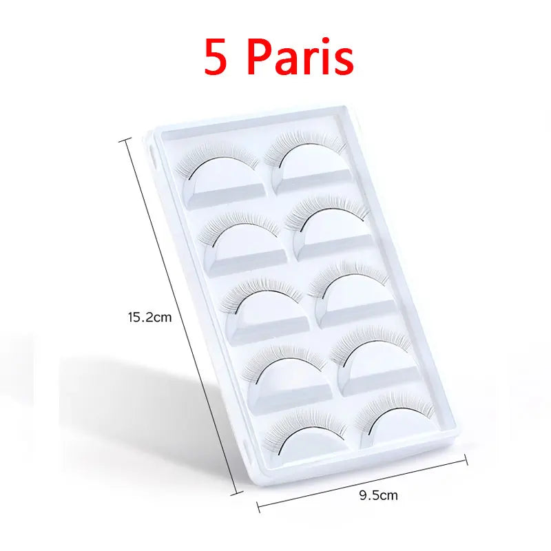 5/10/25 Pairs Training Eyelashes – Natural False Lashes for Beginner Eyelash Extension Practice