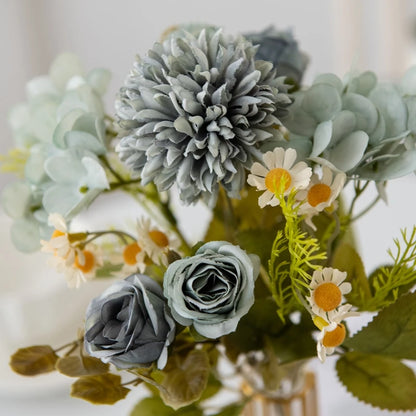 7-Piece Chamomile Faux Flower Arrangement — Flowerpot Ornament & Wedding Accessory