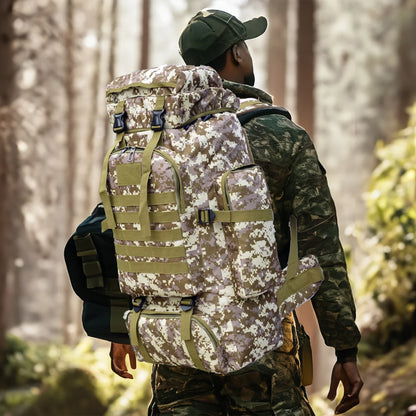 80L/100L Mountaineering Tactical Backpack - Large Outdoor Hiking, Camping & Travel Bag