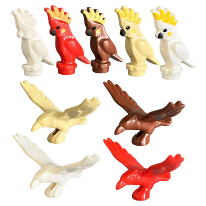 MOC Animal Scene Building Blocks – Zoo & Wildlife DIY Toy Bricks with Ducks, Cats, Dogs, Penguins, Eagles, Wolves, Bears, Deer, Sharks, Snakes, Mice, Sheep (K055)