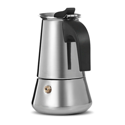 2/4/6/9 Cup Stainless Steel Moka Coffee Maker — Stovetop Espresso, Mocha & Latte Pot for Kitchen WF1111