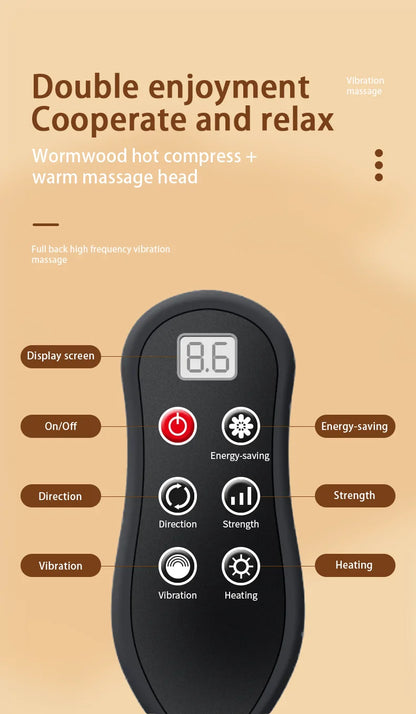 Manufacturer Direct Electric Shiatsu Neck & Head Massager Pillow with Heating and Vibration – Cervical Traction Car Back Massager