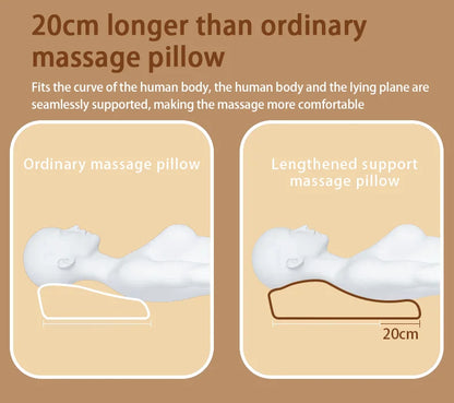 Manufacturer Direct Electric Shiatsu Neck & Head Massager Pillow with Heating and Vibration – Cervical Traction Car Back Massager