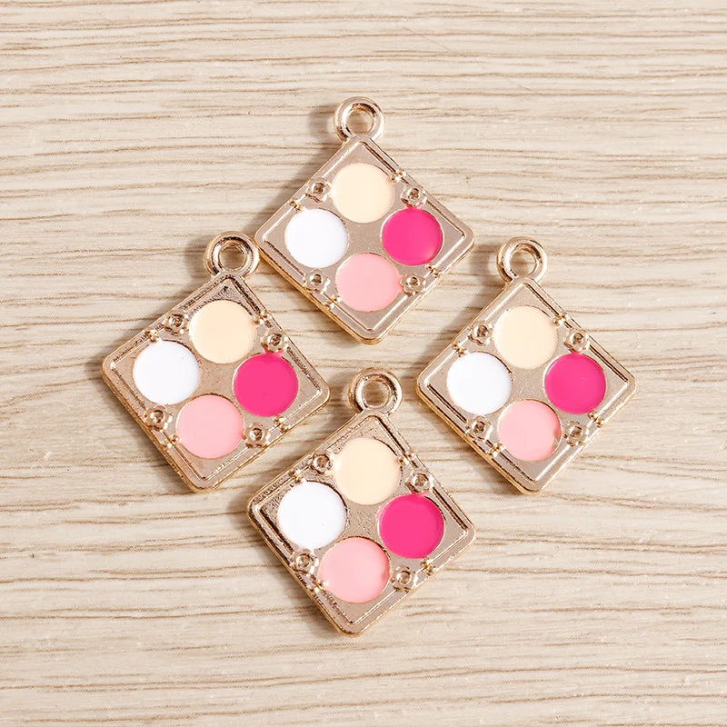 10PCS Cute Enamel Lips & Lipstick Charms – Pendants for Jewelry Making, Earrings, Necklaces & Bracelets DIY Crafts